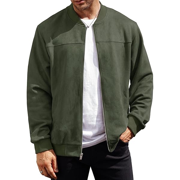 ✨美品✨SUAVELE NO COLLAR JACKET【SV-0148】 Alpine Swiss Men's Blake Vegan Suede Bomber Jacket – Lightweight